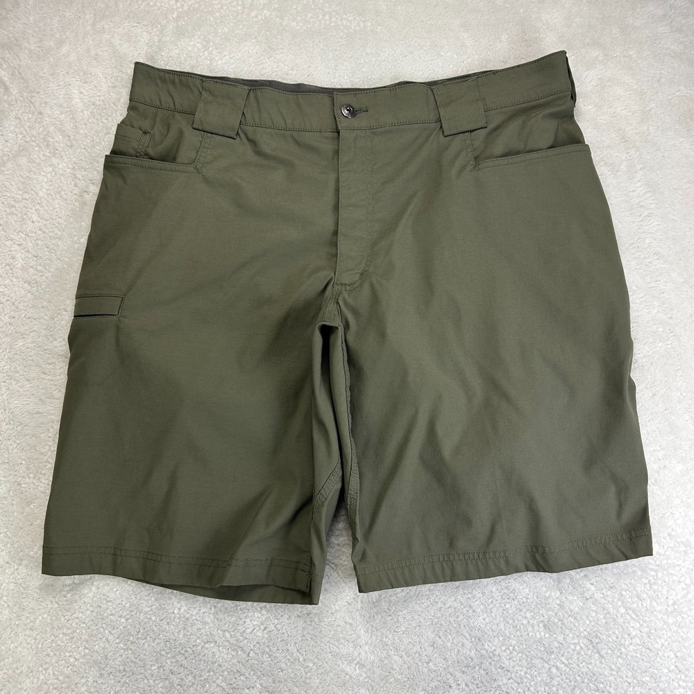Duluth Trading Co. Flex Dry on the Fly Utility Shorts Mens 40 Olive Green Hiking